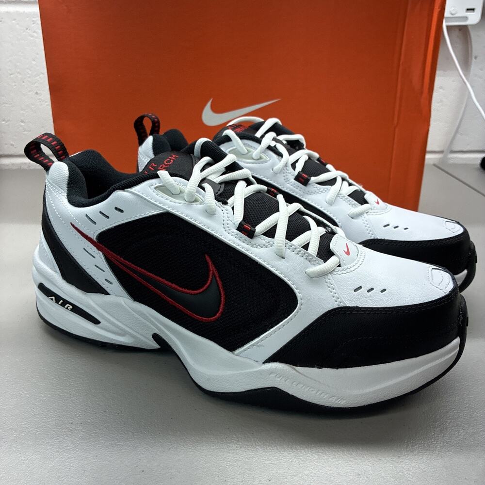 Nike Air Monarch IV 4 (4E) WIDE Black Red White 416355-101 Men's Size 9 New